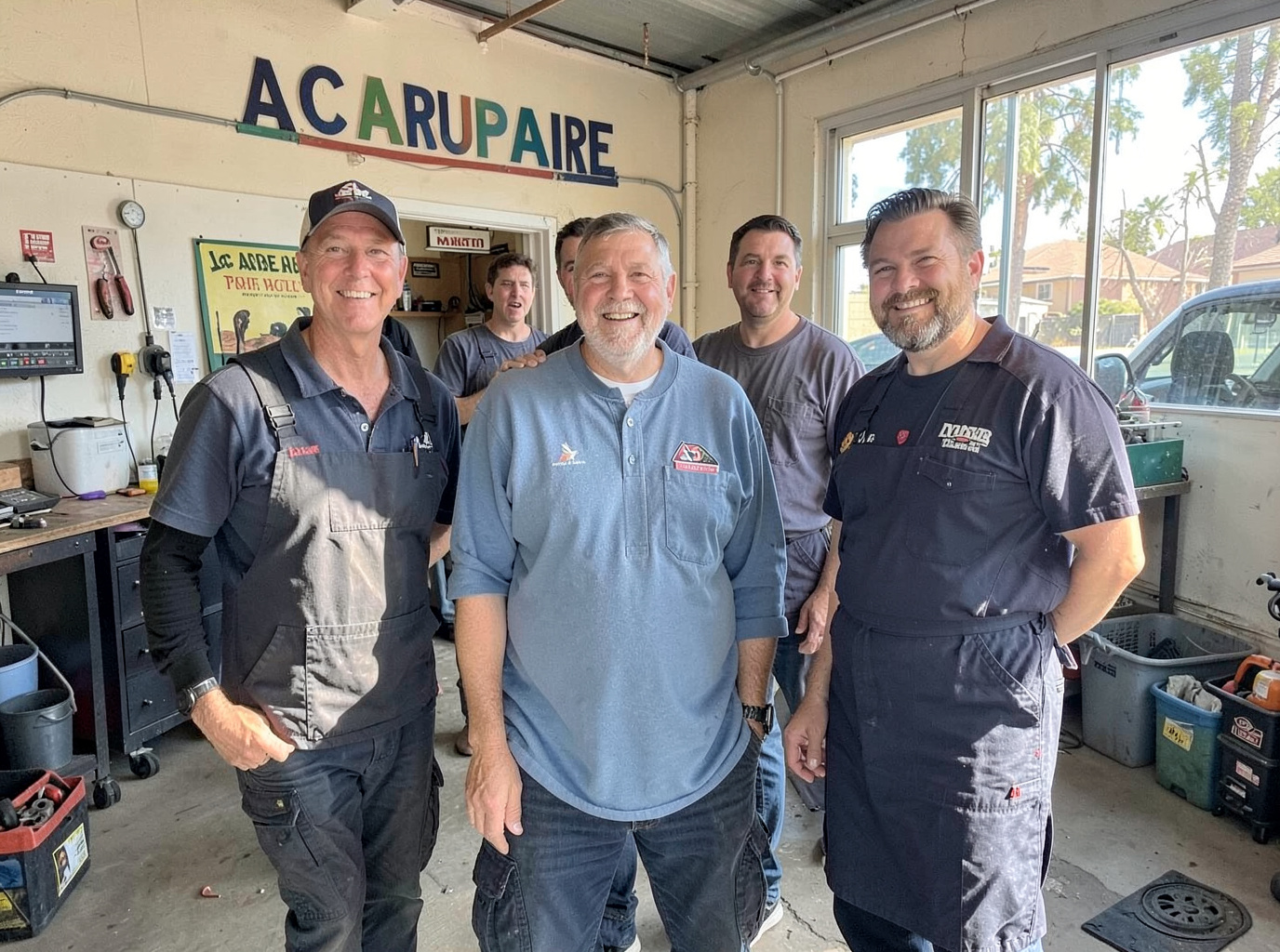 The Air Conditioning and Heating Repair team at work in Los Angeles